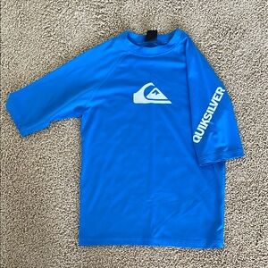 Quiksilver Boys Size Large Blue Swim Shirt